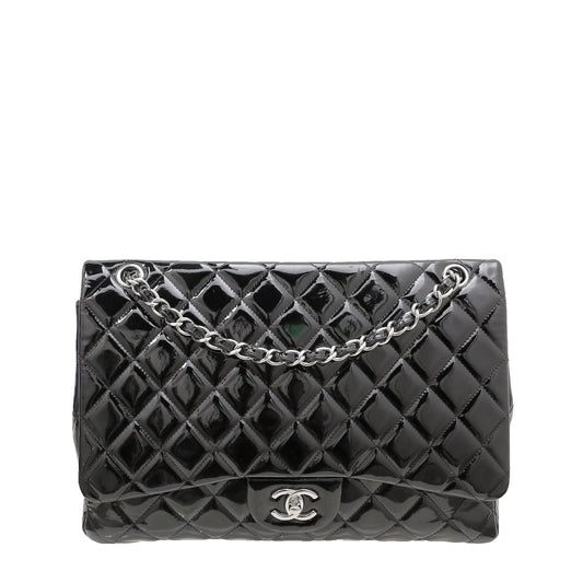 Chanel Black CC Classic Single Flap Maxi Bag