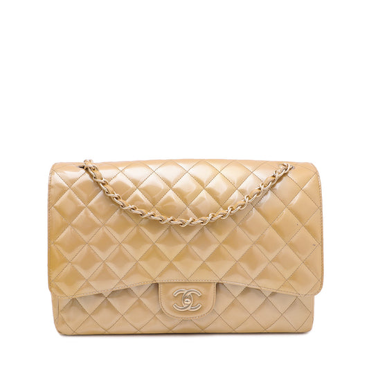 Chanel Gold CC Classic Single Flap Maxi Bag