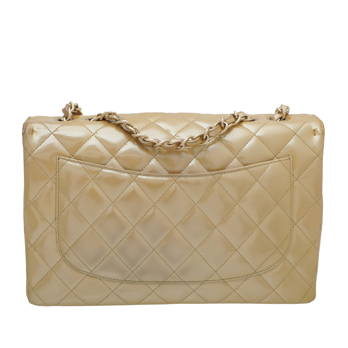 Chanel Gold CC Classic Single Flap Jumbo Bag