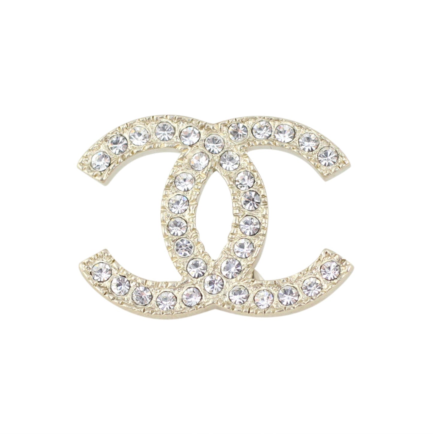 Chanel Crystal CC Stud Earrings | Champagne