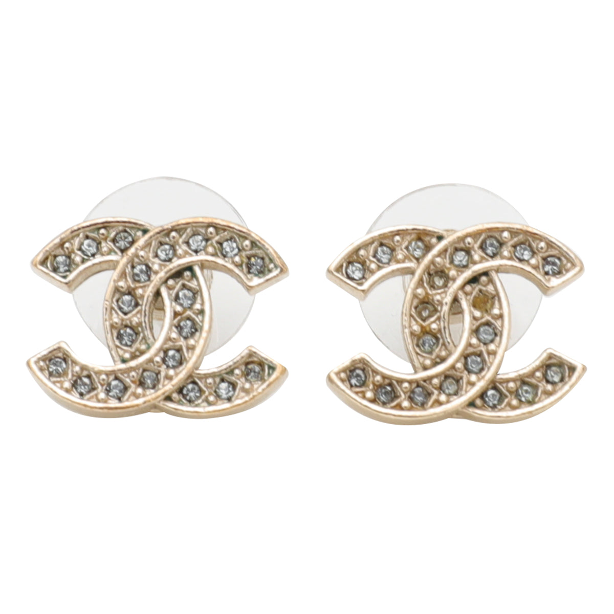 Chanel CC Crystal Earrings