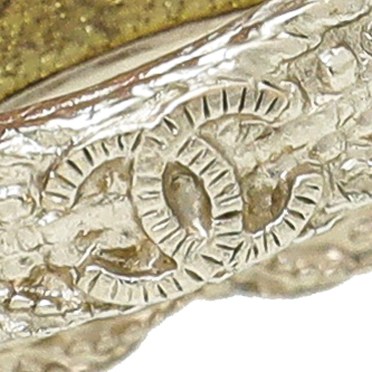 Chanel Gold Tone CC Faux Pearl Ring Medium