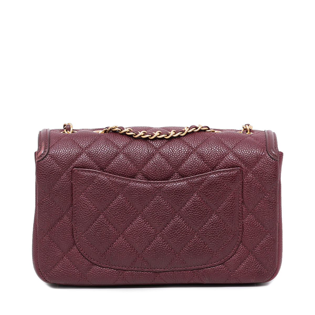 Chanel Burgundy CC Filigree Flap Small