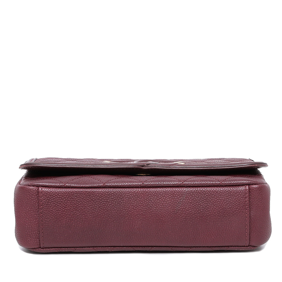 Chanel Burgundy CC Filigree Flap Small
