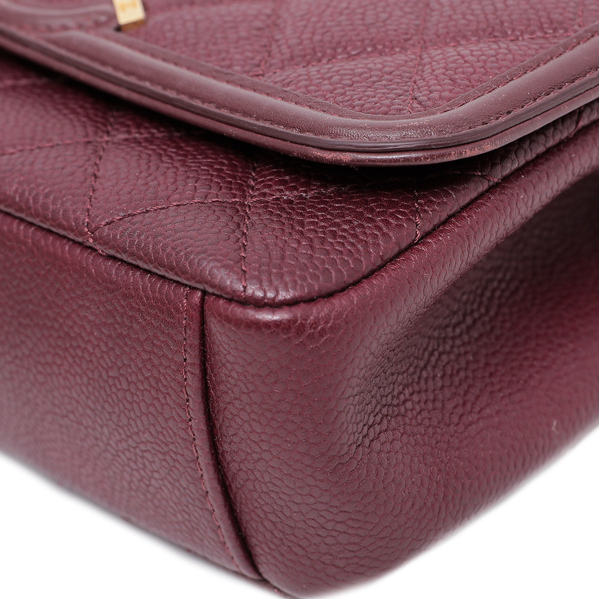 Chanel Burgundy CC Filigree Flap Small