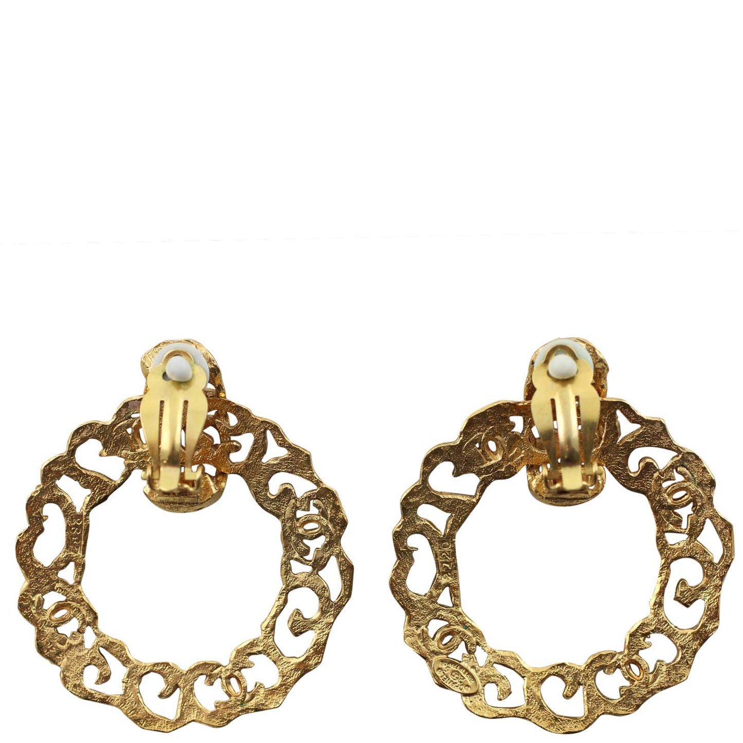 Chanel Clip on Two Way Hoop Earrings