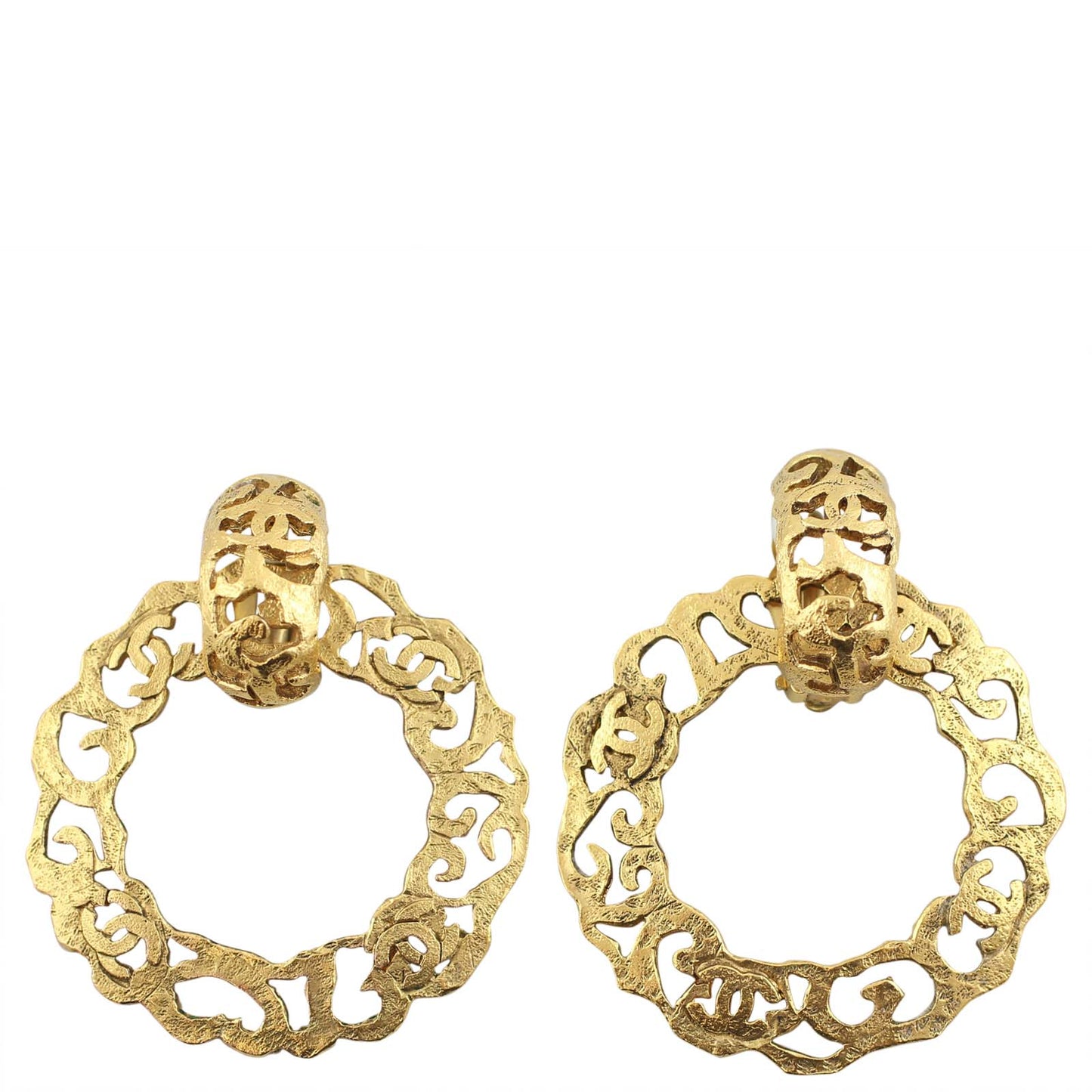 Chanel Clip on Two Way Hoop Earrings
