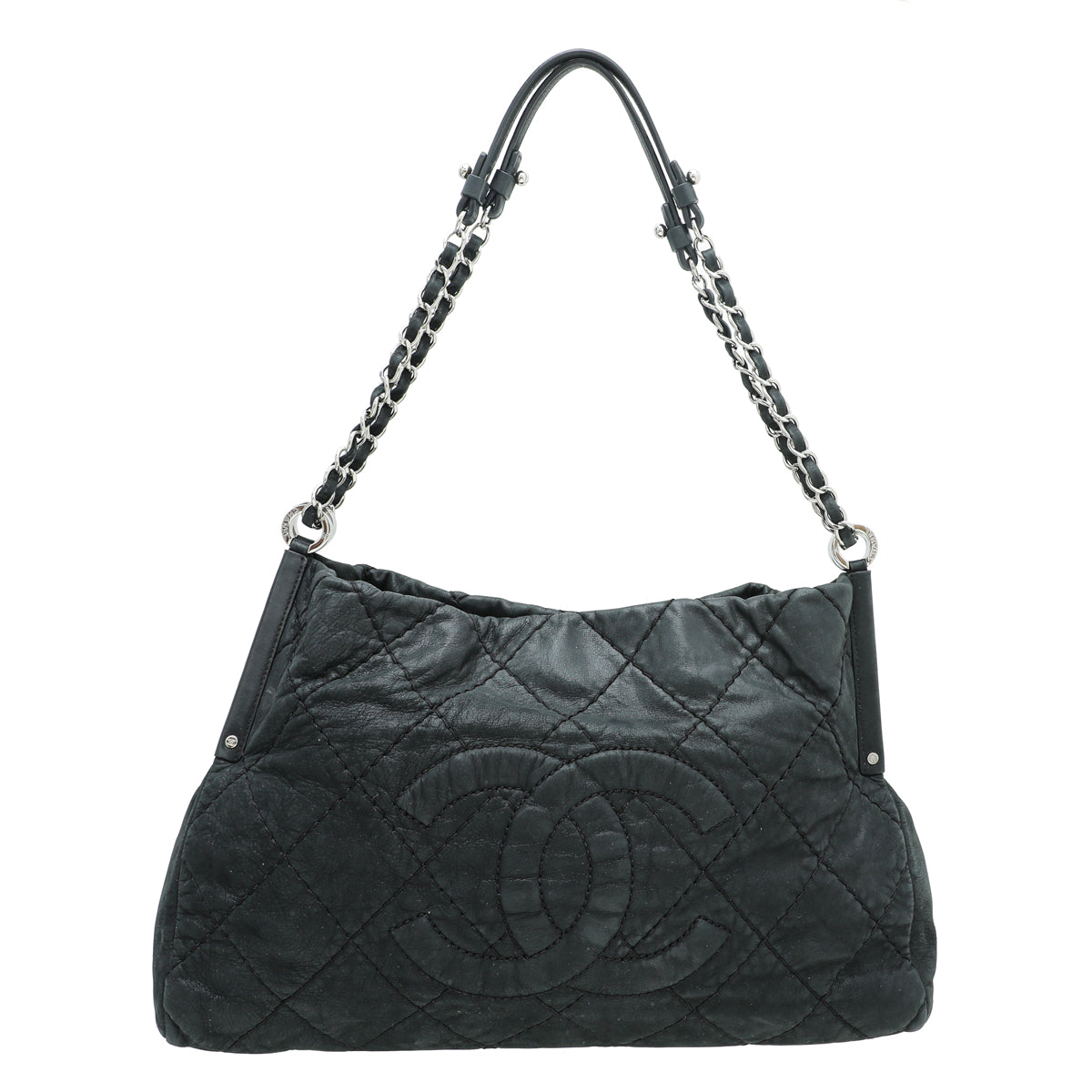 Chanel Black CC Iridescent Relax Tote Bag