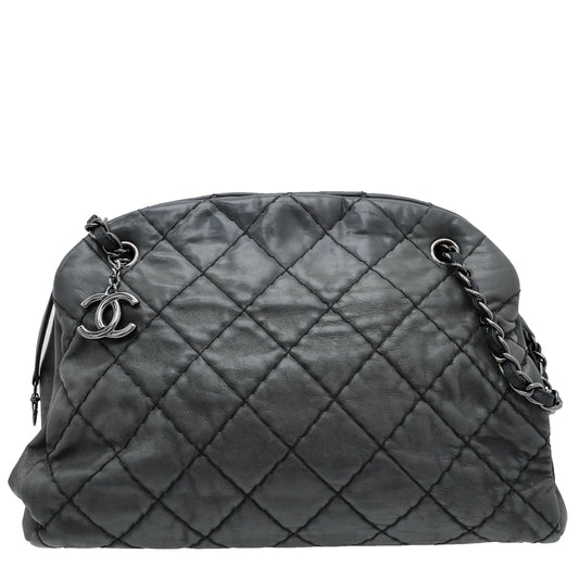 Chanel Black CC Just Mademoiselle Bowler Bag