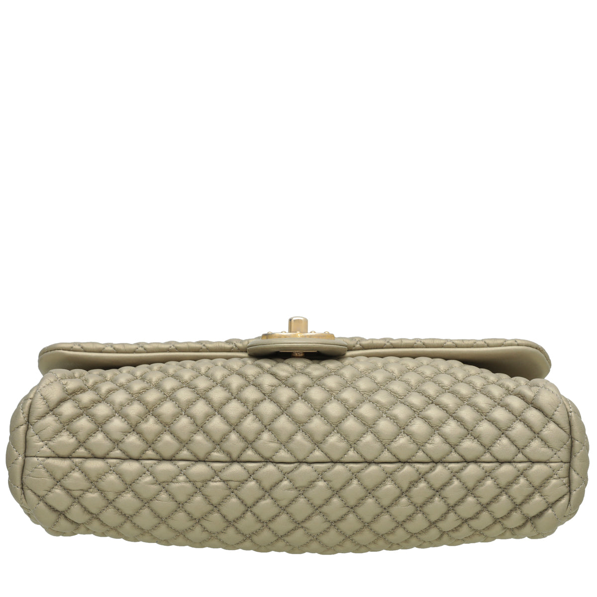 Chanel Metallic Gold CC Medallion Charm Micro Flap Bag