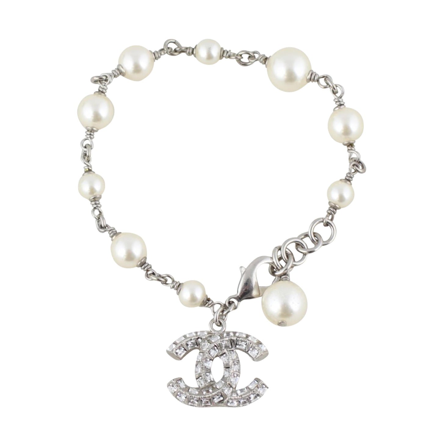 Chanel CC Pearl and Crystal Bracelet