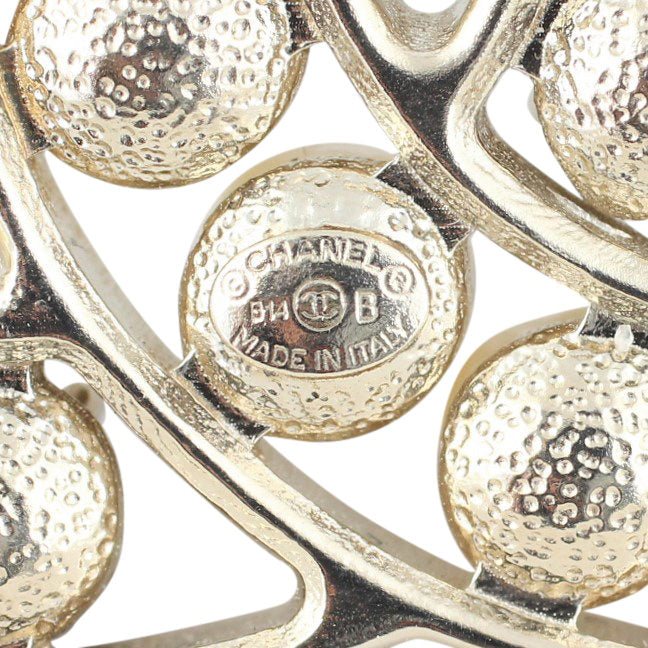 Chanel CC Pearl and Crystal Brooch
