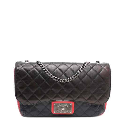 Chanel Tricolor CC Glazed Plate Flap Bag