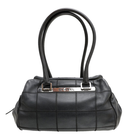 Chanel Black Choco Bar Tote Bag