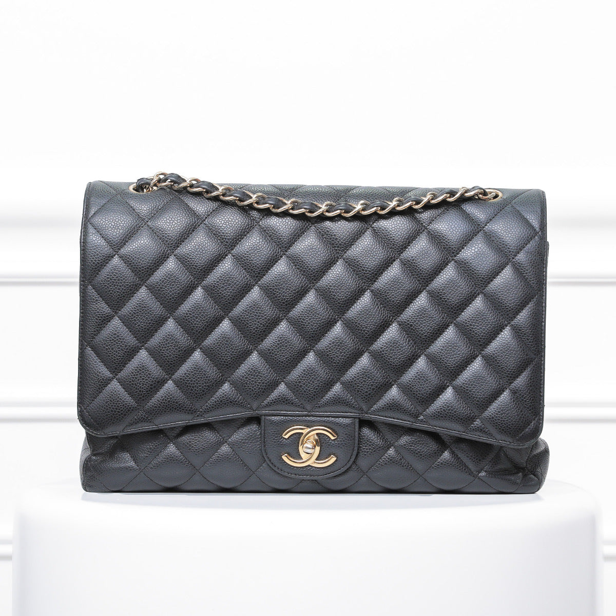 Chanel Black Classic Double Flap Maxi