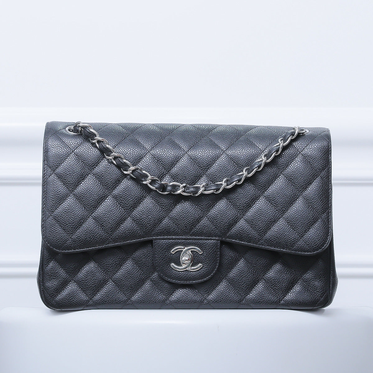 Chanel Black Classic Double Flap Jumbo