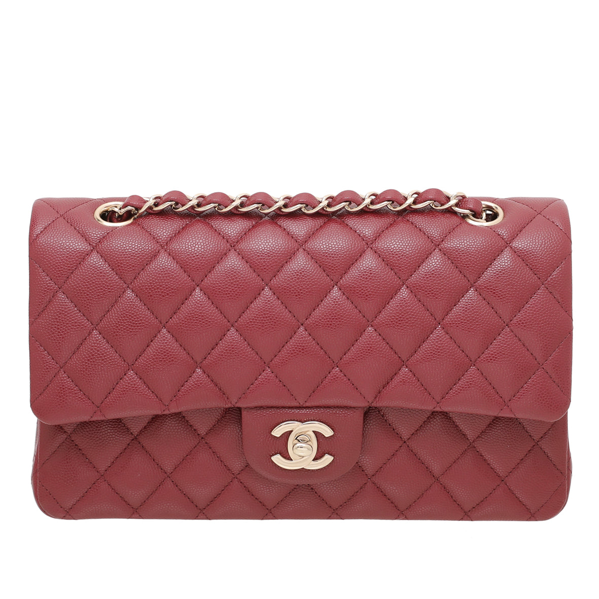Chanel Red Classic Double Flap Medium Bag
