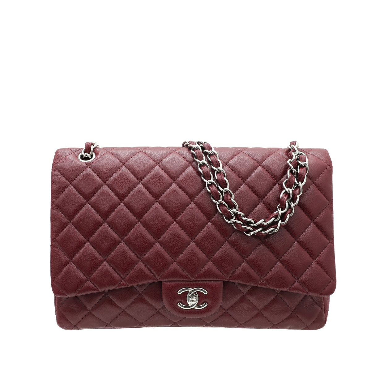 Chanel Dark Red Classic Single Flap Bag