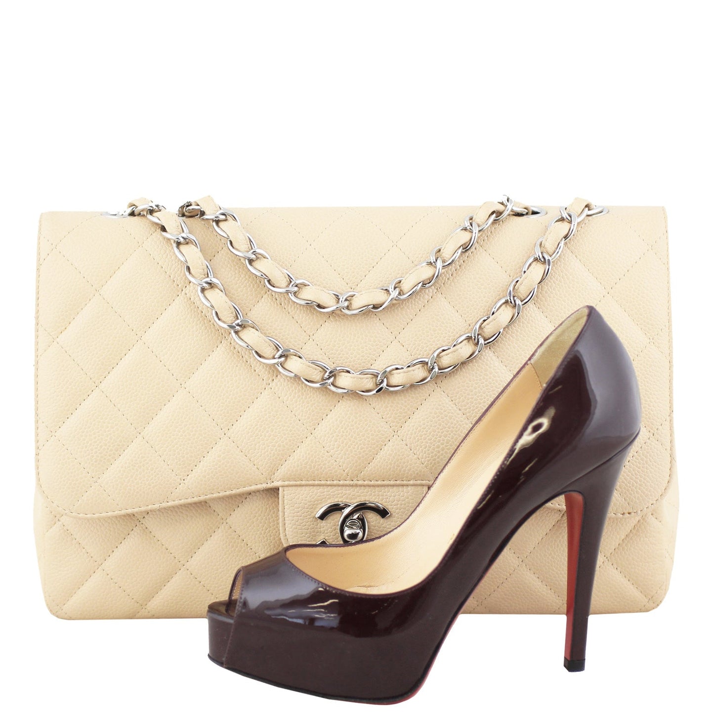 Chanel Classic Single Flap Jumbo |  Nude Beige