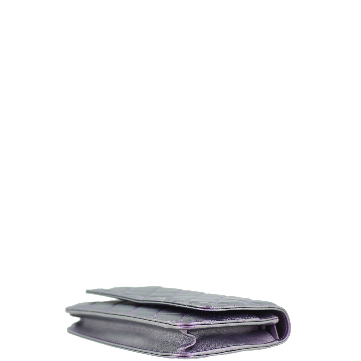 Chanel Classic Wallet On Chain Iridescent | Purple And Green