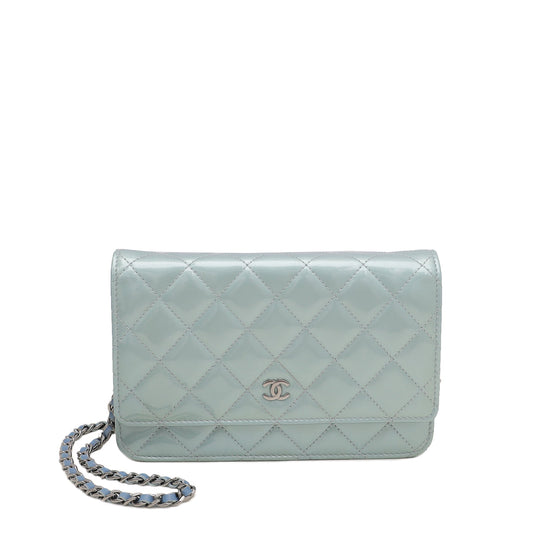 Chanel Powder Blue Classic Wallet On Chain