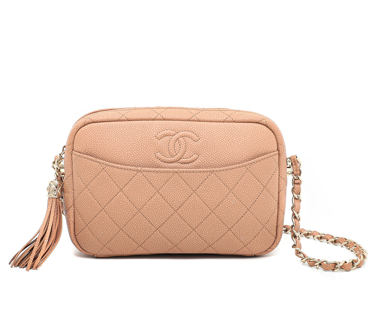 Chanel Light Brown Coco Tassel Camera Bag