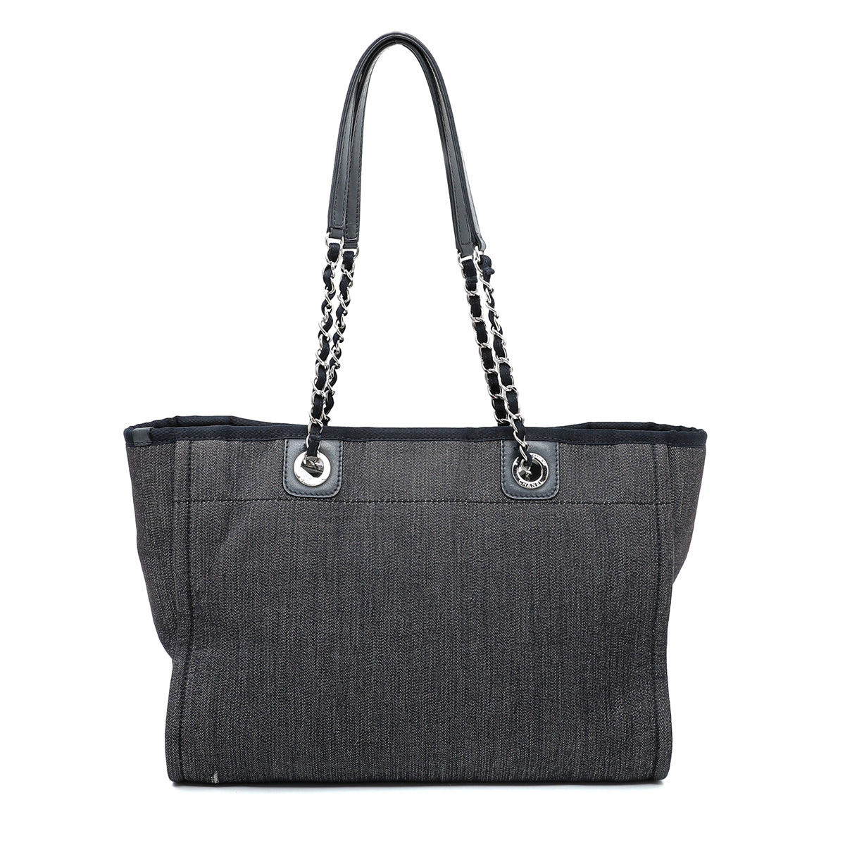 Chanel Denim Blue Deauville Shopping Tote Bag