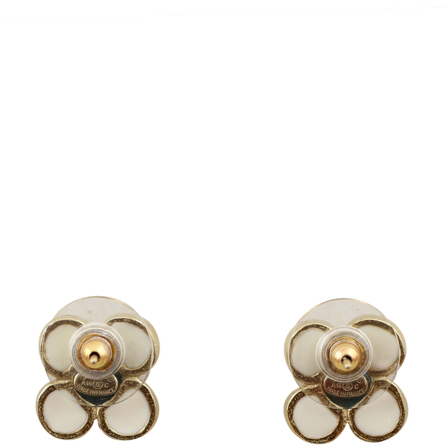 Chanel CC Flower Earrings