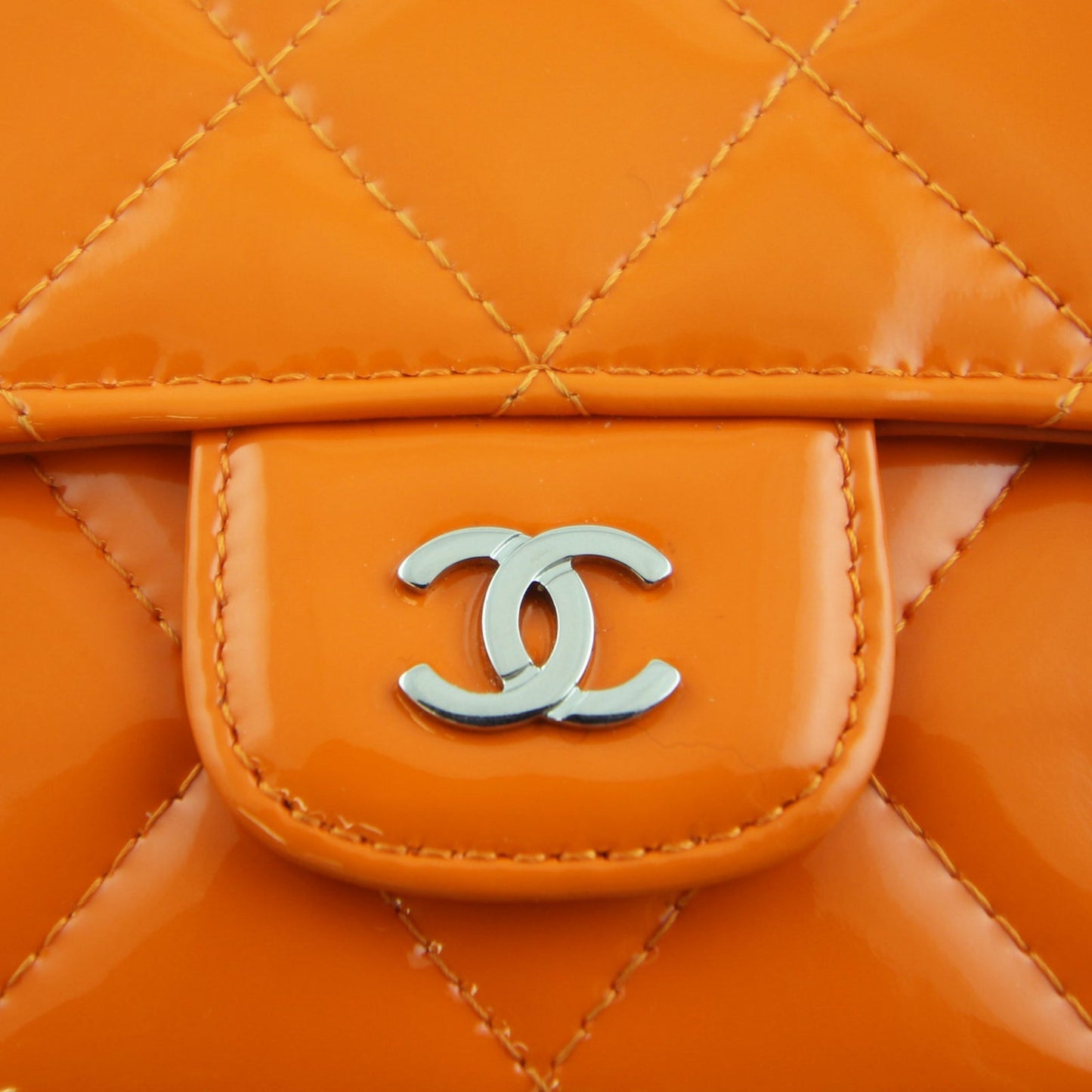 Chanel Patent Calfskin Quilted Tri-Fold Wallet