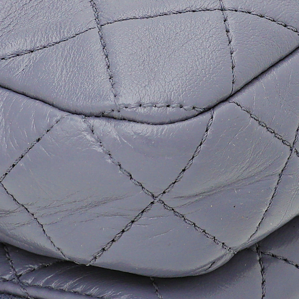 Chanel Grayish Blue Flap Zippy Back Bag