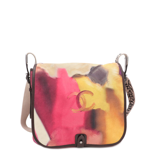 Chanel Multicolor Flower Power Nubuck Messenger Bag