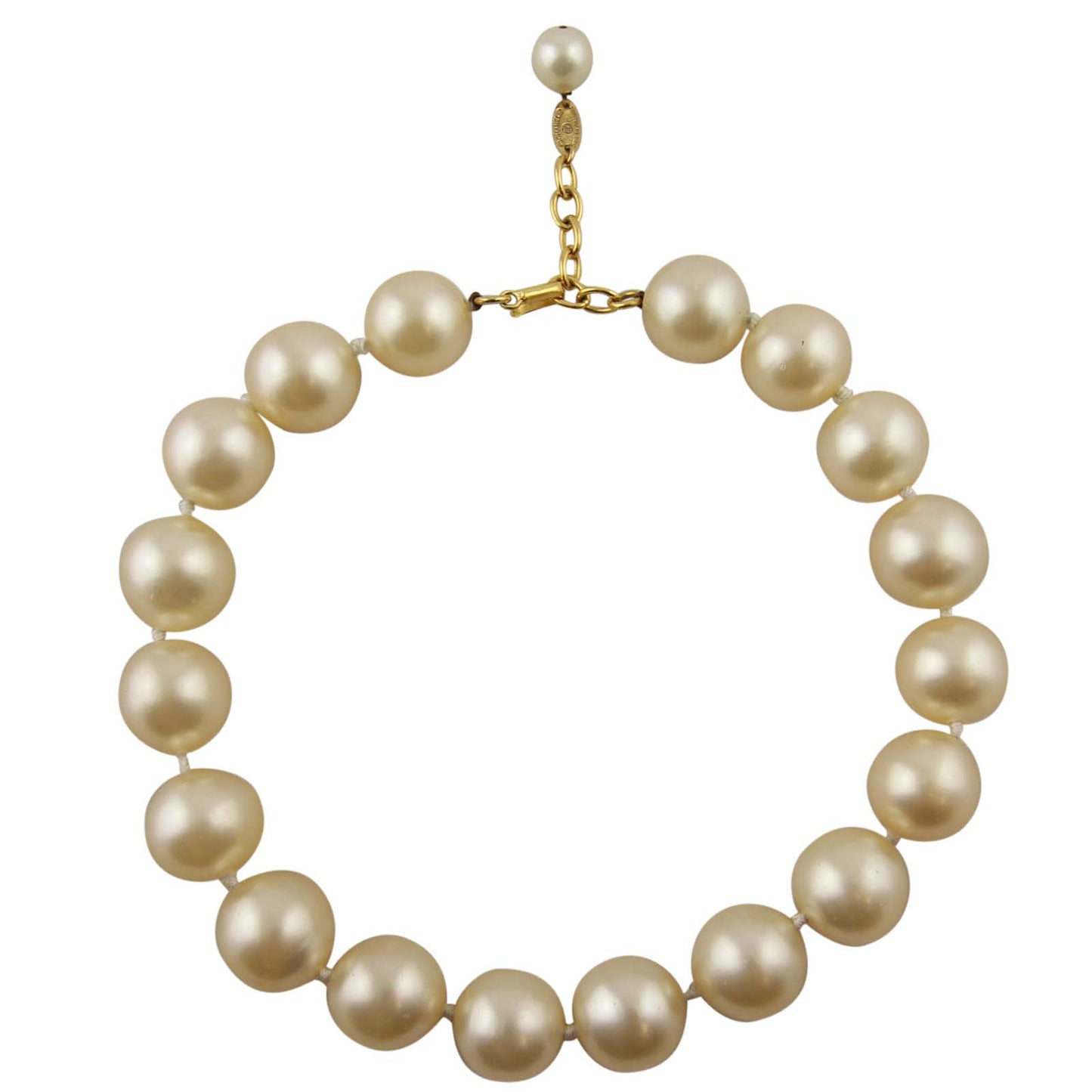 Chanel   Glass Pearl Necklace