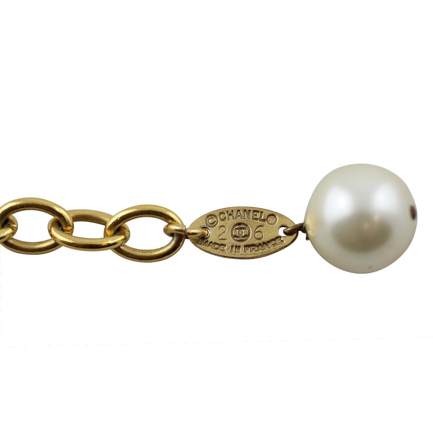 Chanel   Glass Pearl Necklace