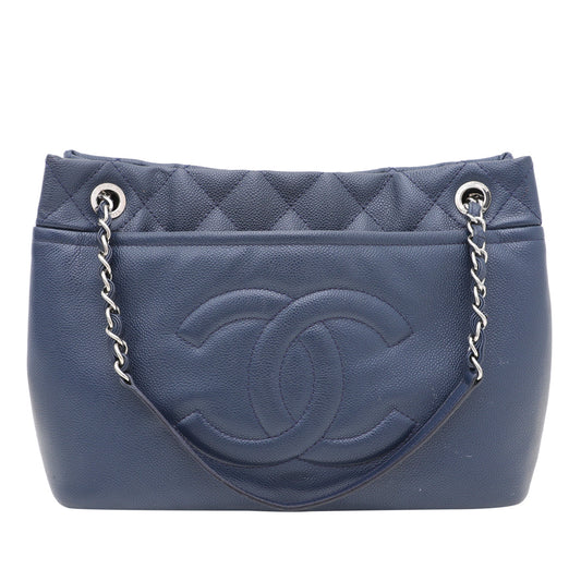 Chanel Navy Blue GST Timeless Shopping Bag