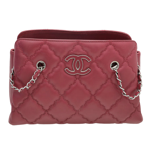 Chanel Maroon Hampton Shopping Bag