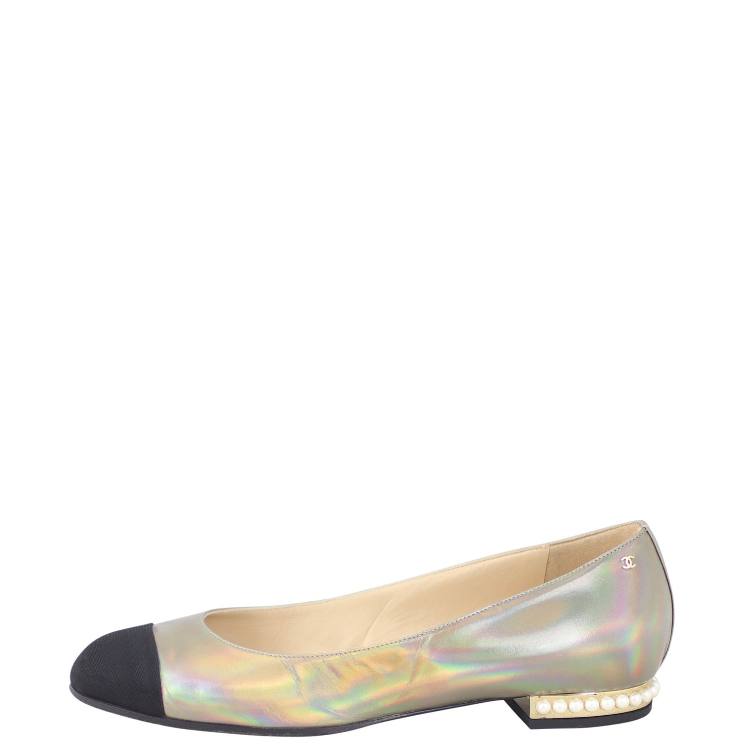 Chanel Iridescent Cap Toe Flats