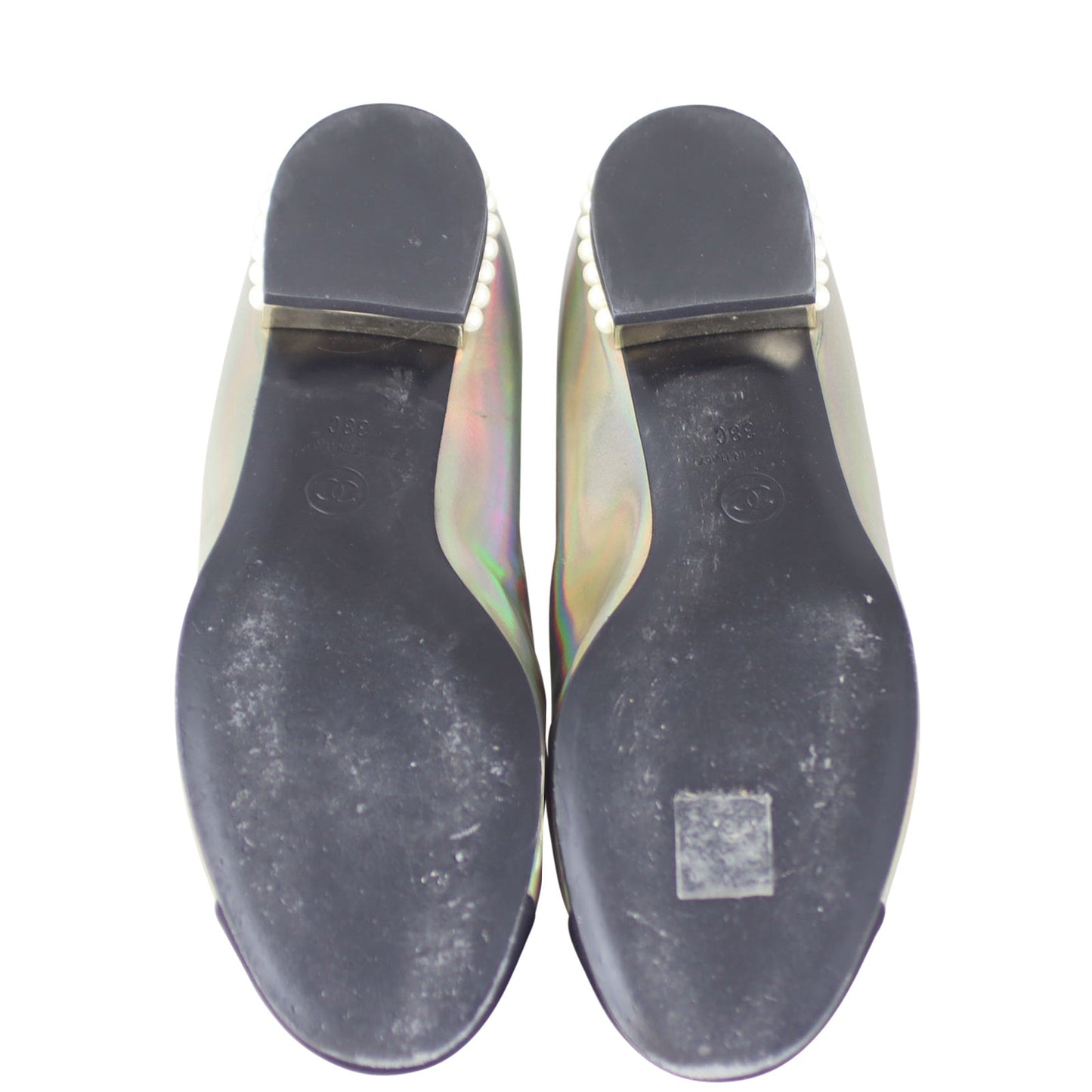 Chanel Iridescent Cap Toe Flats
