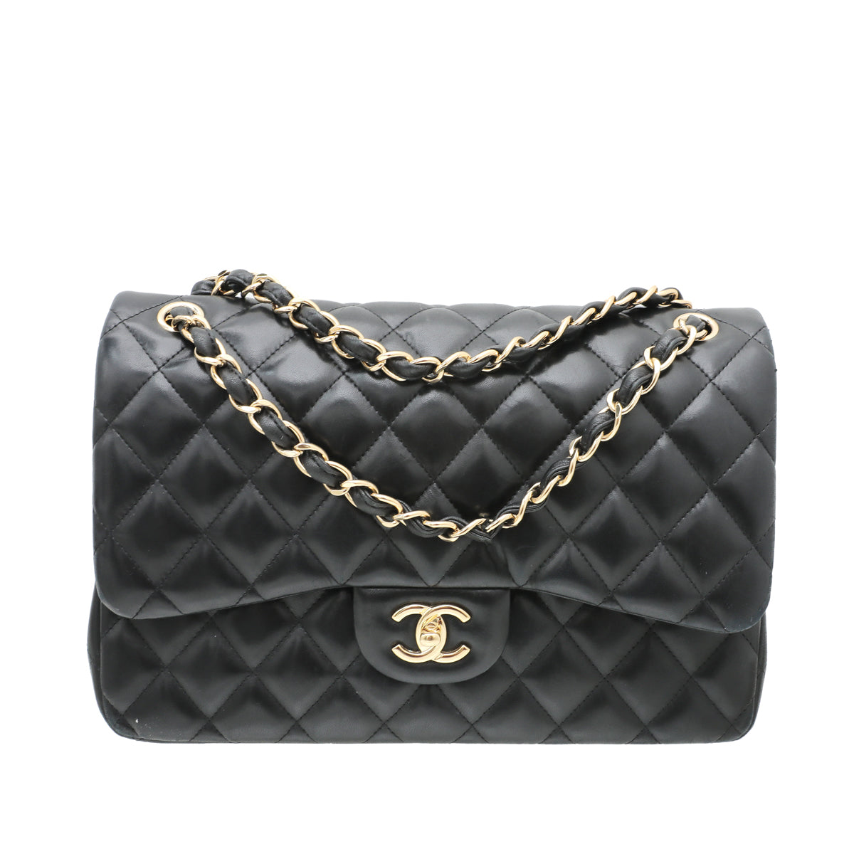 Chanel Black Double Flap Jumbo Bag