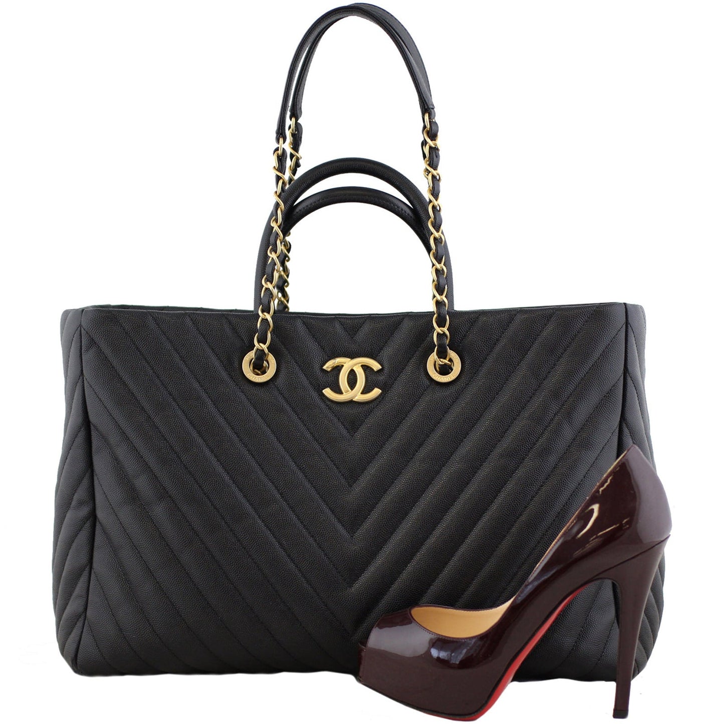 Chanel Chevron Large Shopping Bag