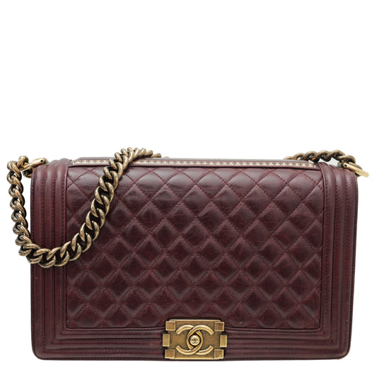 Chanel Burgundy Le Boy A Tale From Paris To Salzburg Bag