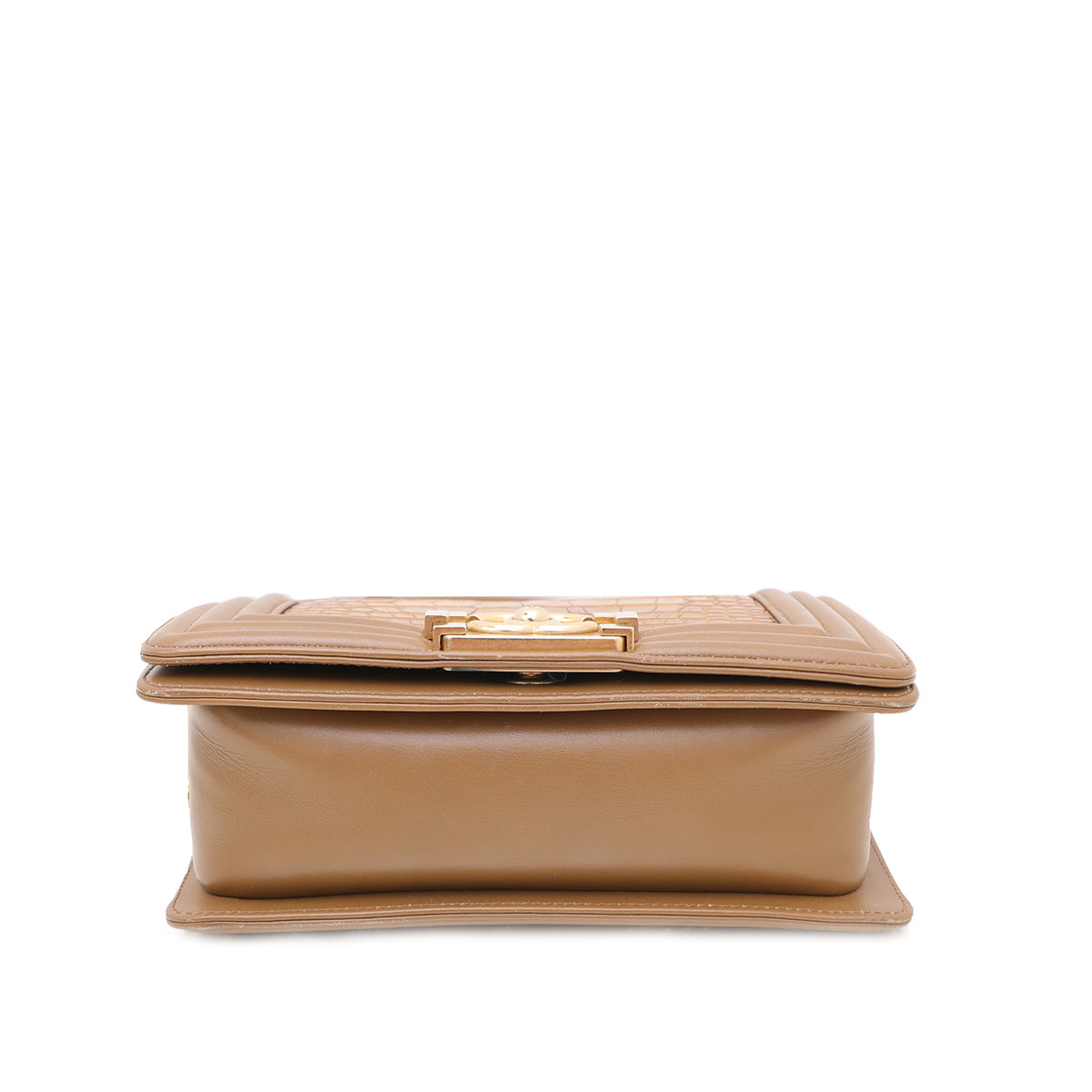 Chanel Mocca Alligator Le Boy Small Flap Bag