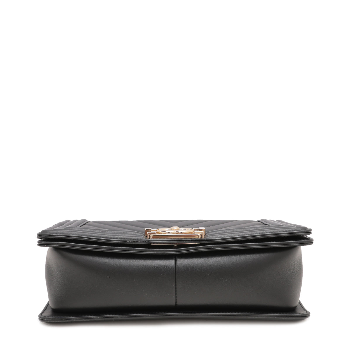 Chanel Black Chevron Le Boy Flap Bag