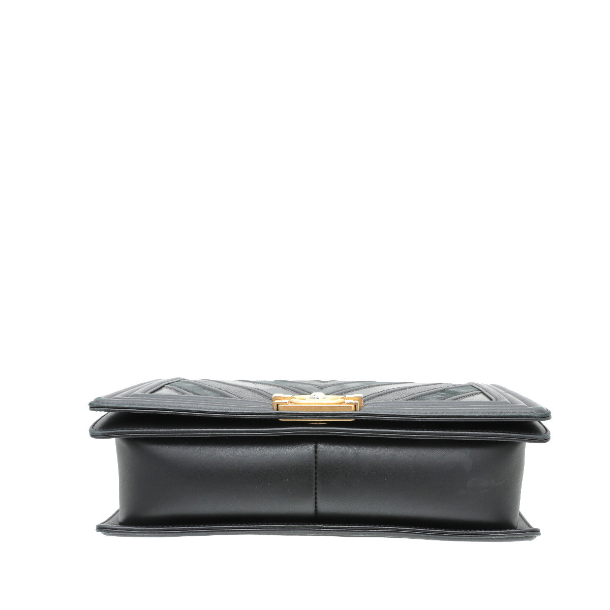 Chanel Black Le Boy Chevron Mix New Medium Bag