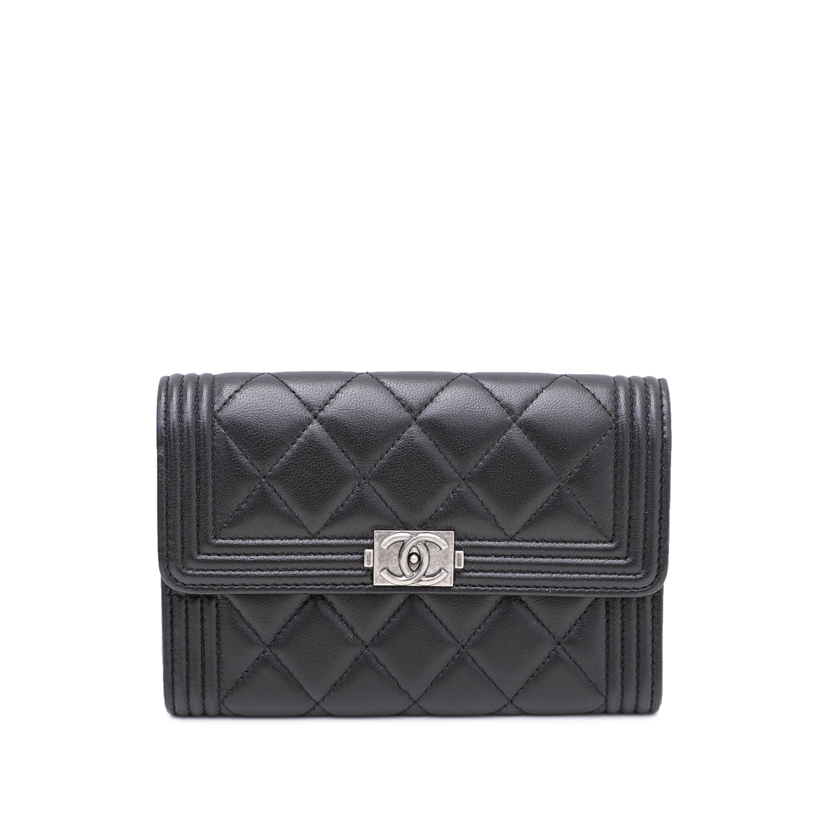 Chanel Black Le Boy Flap Wallet