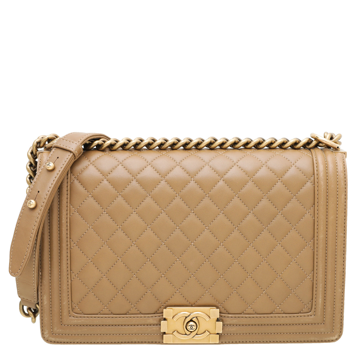 Chanel Brown Le Boy New Medium Bag