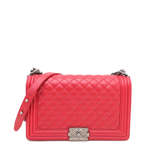 Chanel Red Le Boy Medium Flap Bag