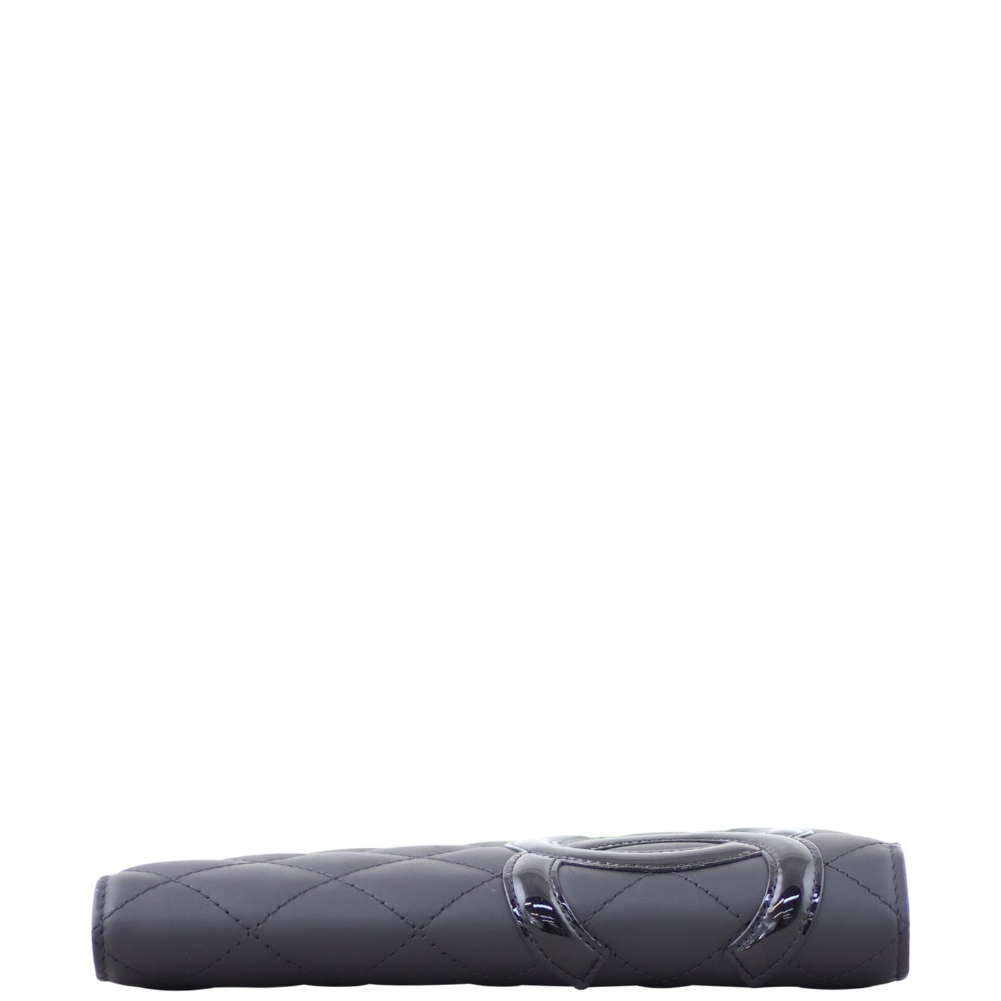 Chanel Ligne Cambon Yen Wallet | Black Silver Hardware