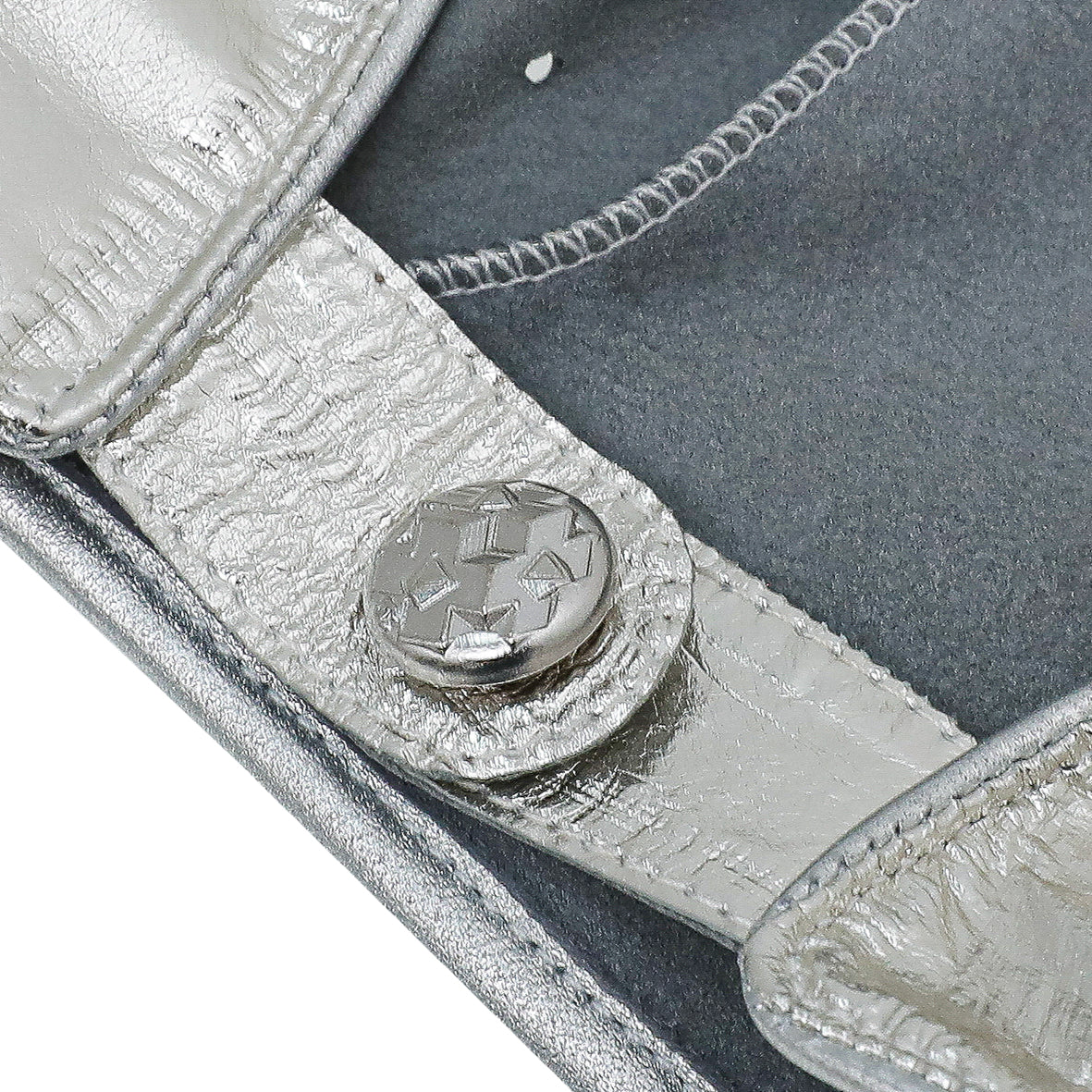 Chanel Metallic Silver Fingerless Gloves 8.5