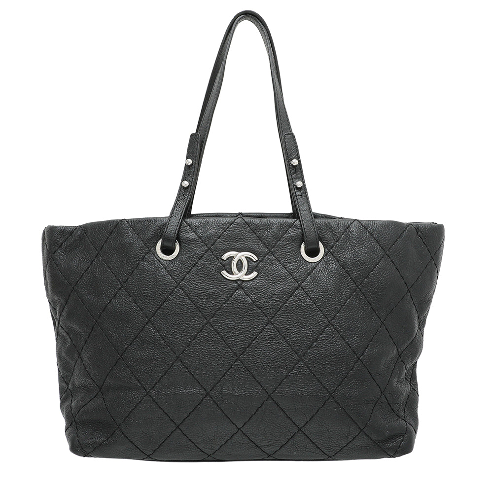 Chanel Black On The Road Shopping Tote Bag