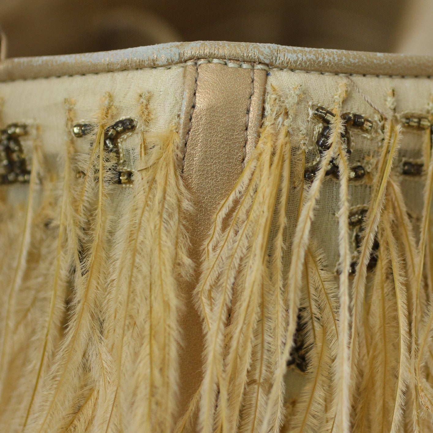 Chanel   Ostrich Feather Evening Bag